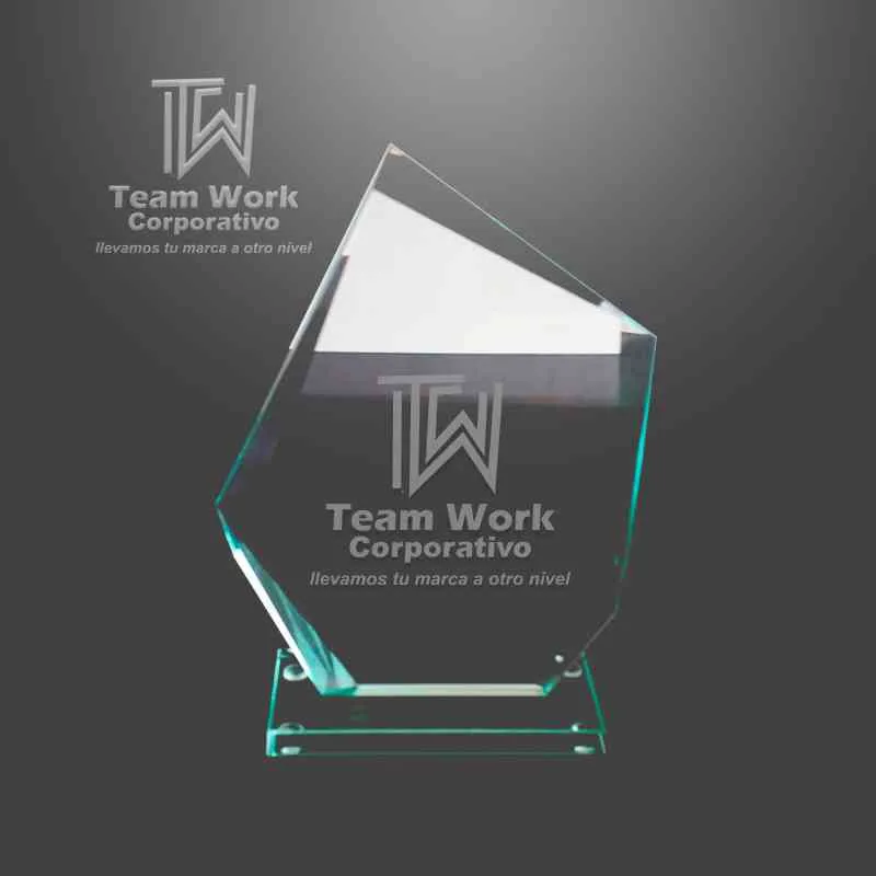 trofeos de vidrio team work corporativo